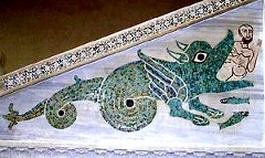 mosaico di Ravello con pistrice