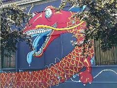 Murale del drago Tatantasio a Milano