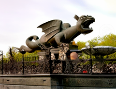 Lindwurm. Statua del drago di Klagenfurt