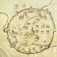 mappa di Milano nel medioevo